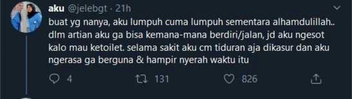 Tragis, Siswi SMA ini Lumpuh Akibat Bercandaan Teman yang Kelewatan