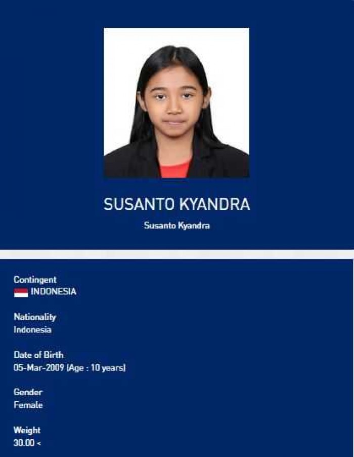 Kyandra Susanto Atlet Termuda Indonesia Raih Medali SEA Games 2019