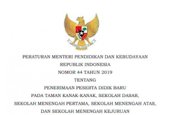 Syarat Masuk SMP, dan SMA tahun 2020