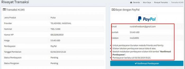 2 Cara Beli Pulsa Dengan Paypal Dijamin Mudah dan Lebih Murah
