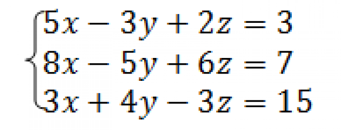 Contoh Soal Sistem Persamaan Linier Tiga Variabel
