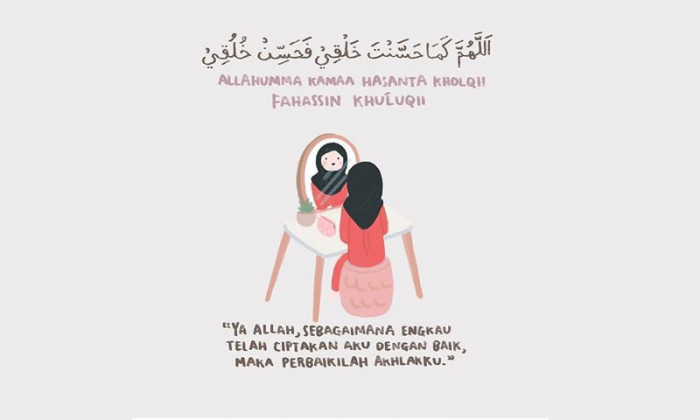 Doa Bercermin Arab dan Artinya