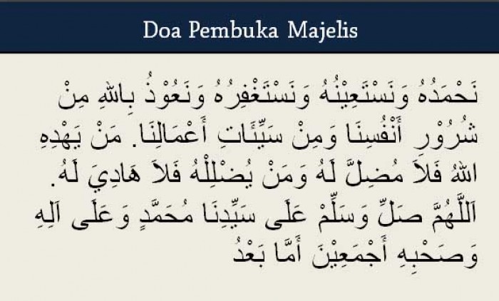 Doa Pembuka Majelis Sesuai Sunnah Rasulullah SAW