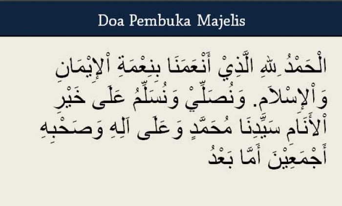 Doa Pembuka Majelis Sesuai Sunnah Rasulullah SAW