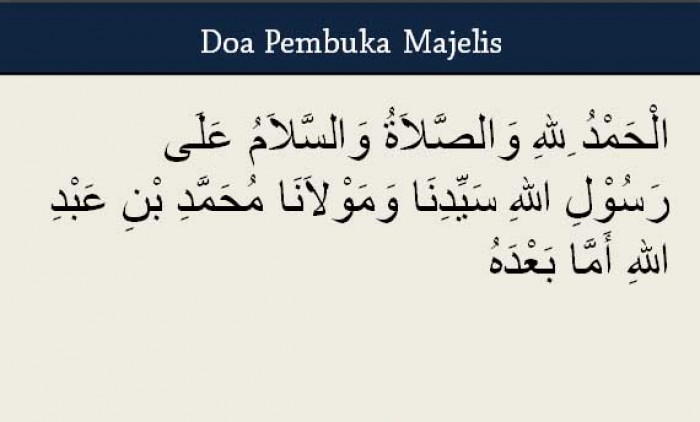 Doa Pembuka Majelis Sesuai Sunnah Rasulullah SAW