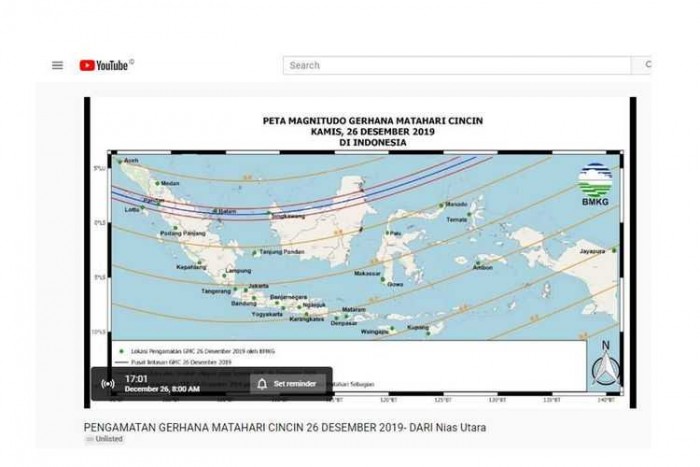 Live Streaming Gerhana Matahari Cincin 2019 di Berbagai Daerah