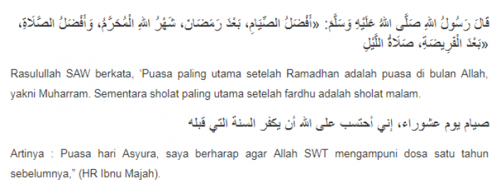 Niat Puasa Muharram dan Manfaatnya