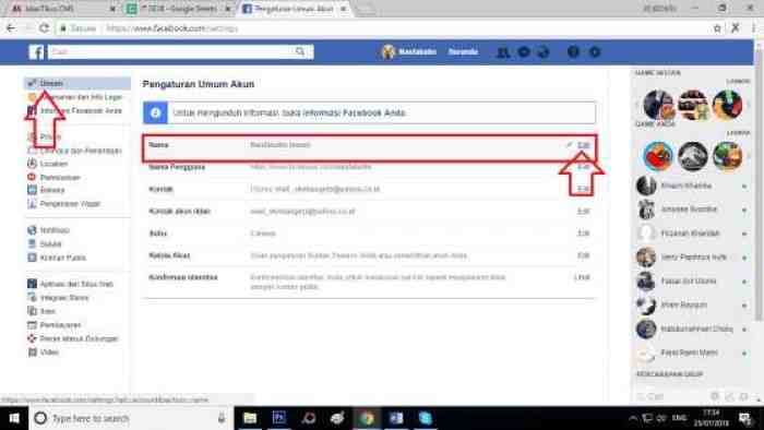 Cara Mengganti Nama Facebook dari Hp dan Laptop, 100% Work!
