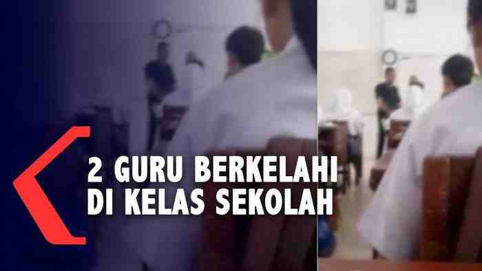 Tak Terpuji, 2 Guru di Medan ini Baku Hantam di Dalam Kelas Saat Mengajar