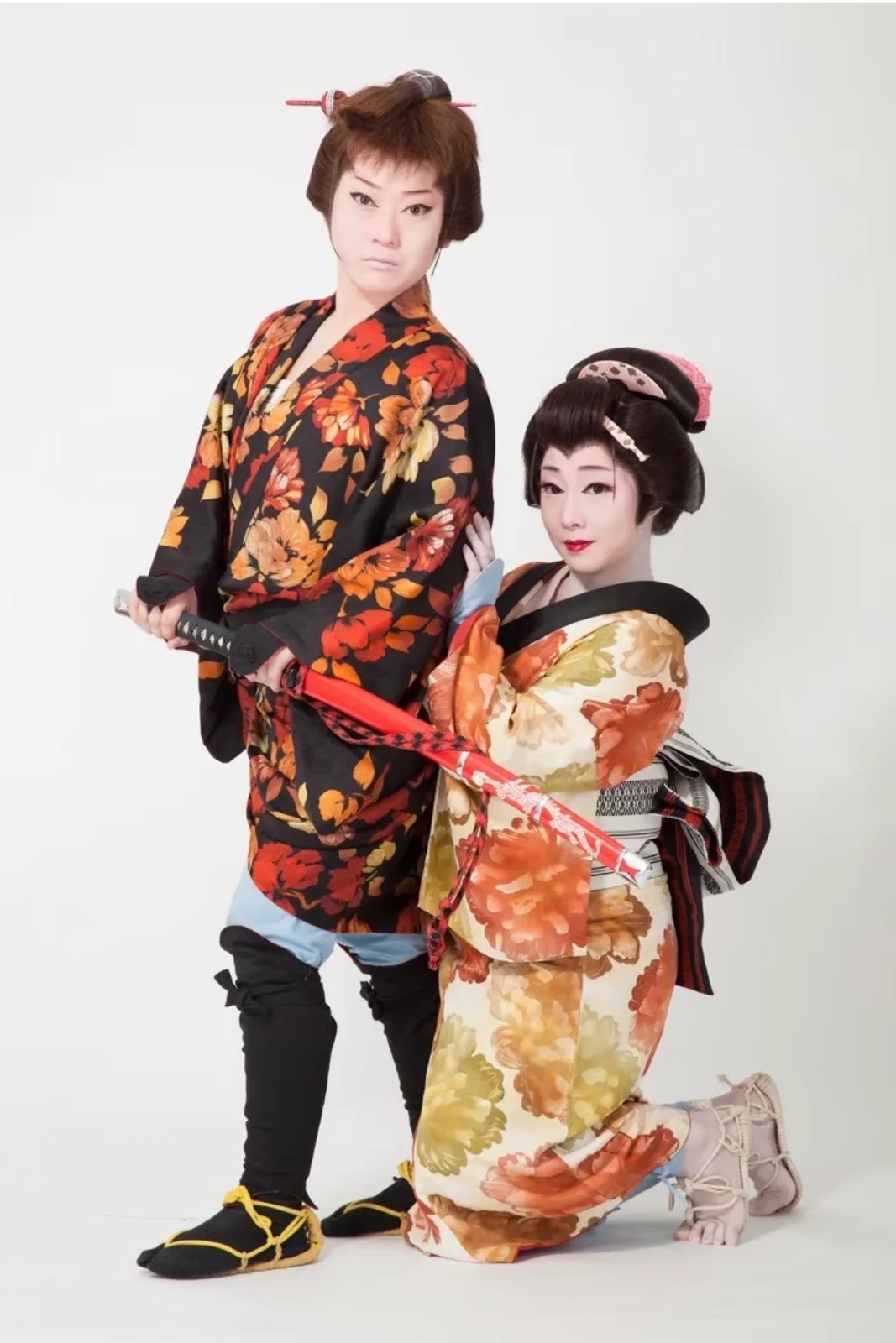 撮り下ろし、男役と女役で