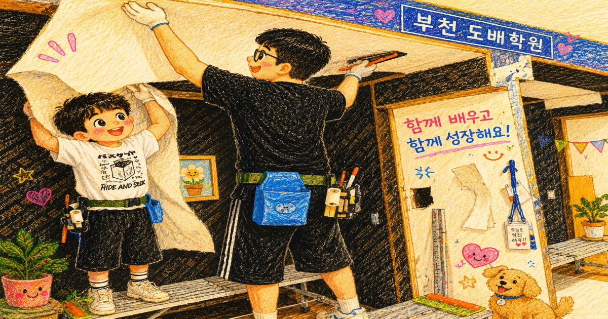 도배기능사 대비 실습 도배학원 후기 광명시에서 가까운 도배학원 실습 교육