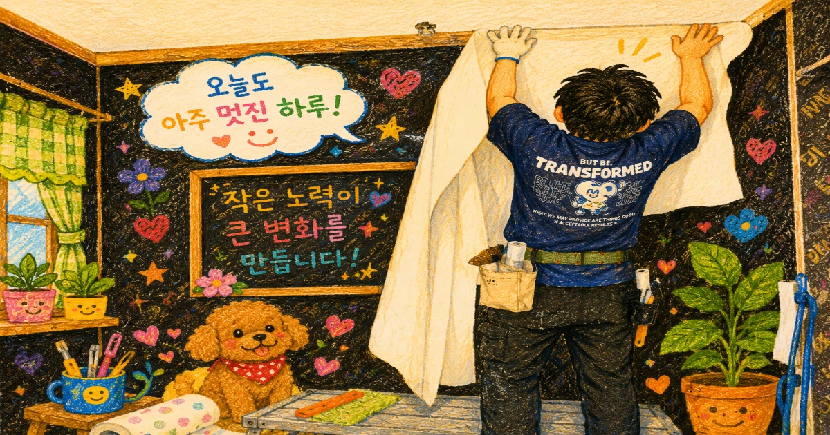 개봉동 도배기술배우기 도배학원 실무 후기 | 40대 남녀 창업준비생 수강 후기