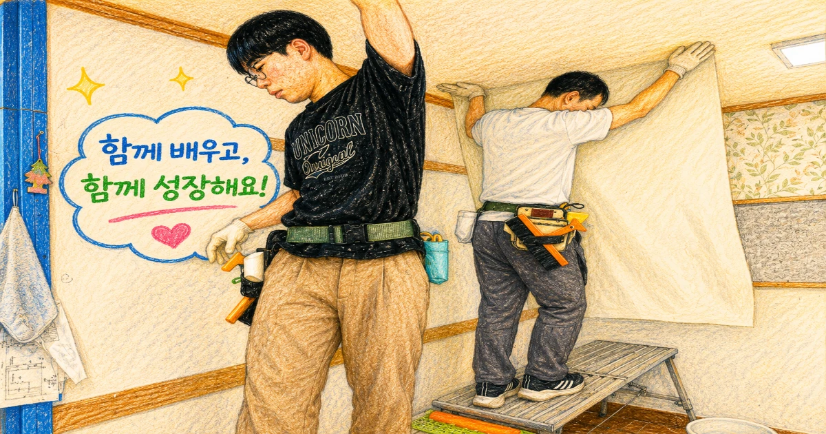 시흥 도배학원 안정적 직업 준비 교육 후기 | 40대 남녀 취업준비생 수강 후기