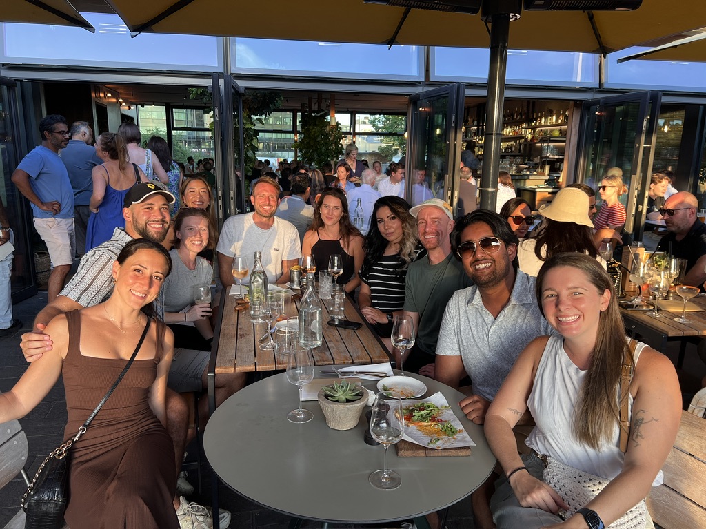 Travelers collaborating and working together.