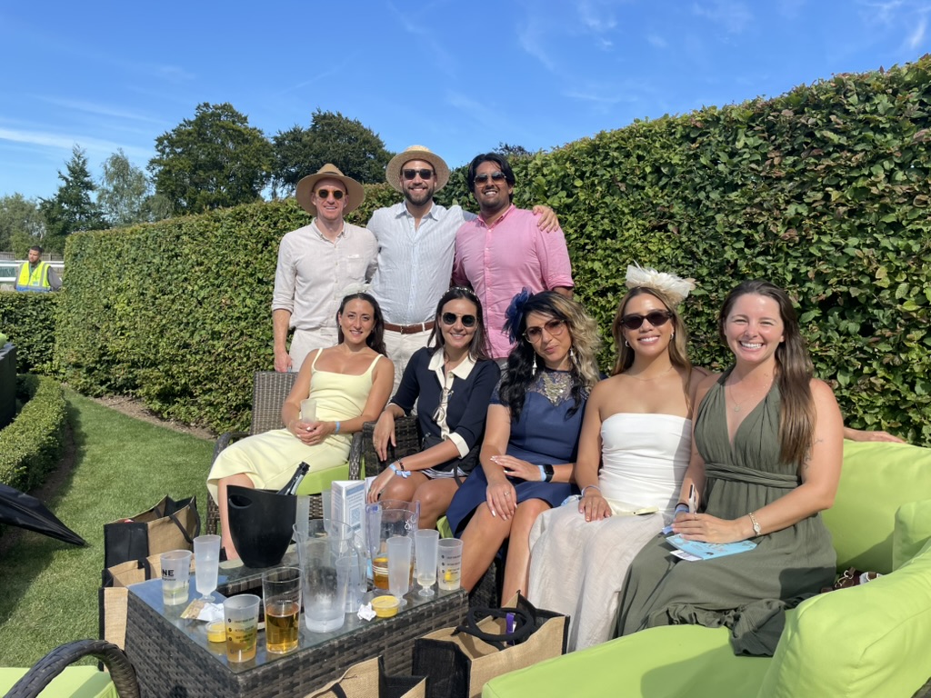 A snapshot of the community enjoying a scenic view.