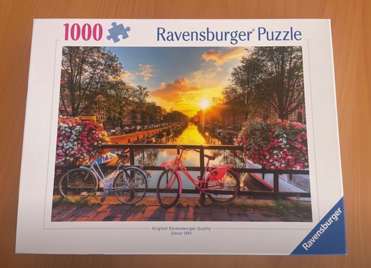 Puzzle: Fahrräder in Amsterdam von Ravensburger (1000 Teile) - Wanderpuzzle #15