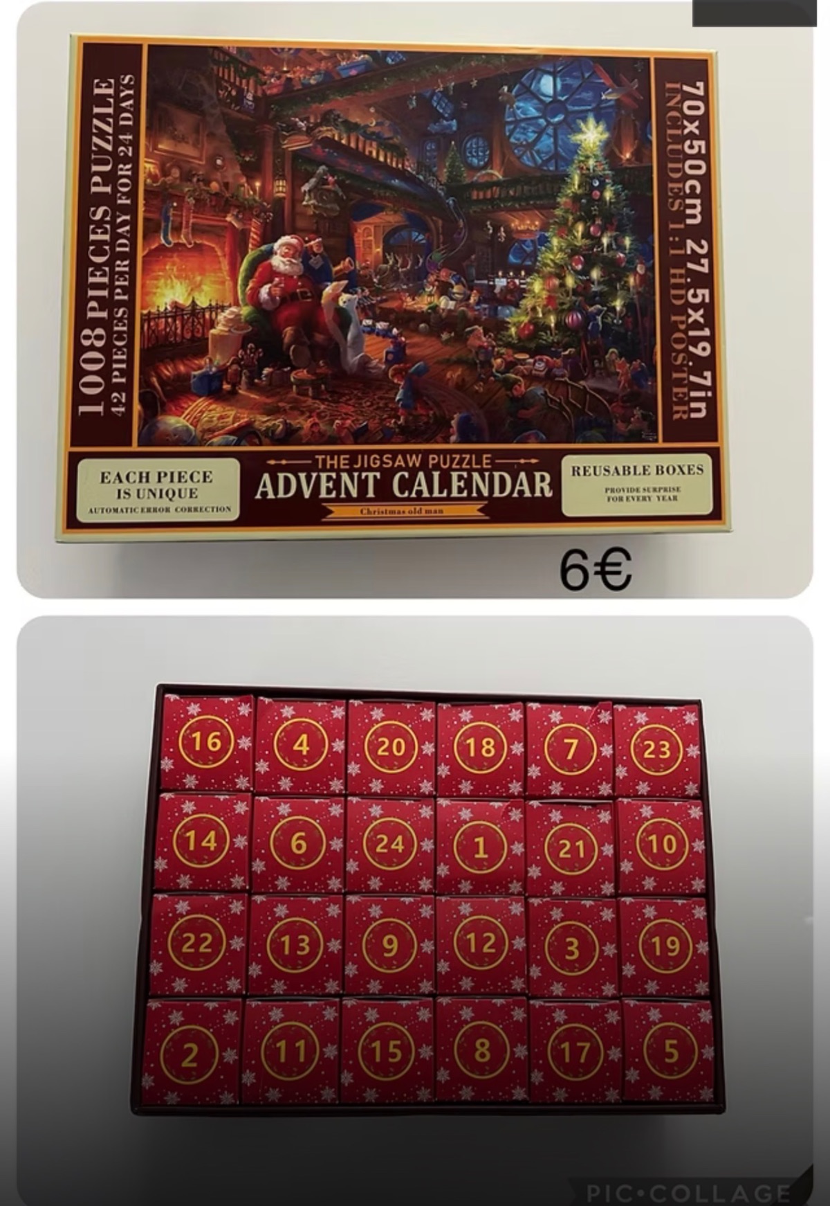 Puzzle: Adventskalender Puzzle von The Jigsaw Puzzle (1008 Teile) - Wanderpuzzle #16