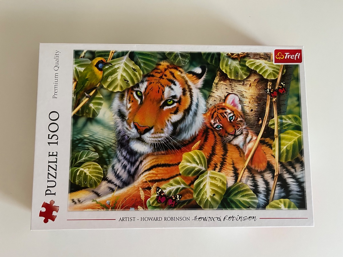 Puzzle: Tiger mit Mutter und Kind von Treff (1500 Teile) - Wanderpuzzle #20