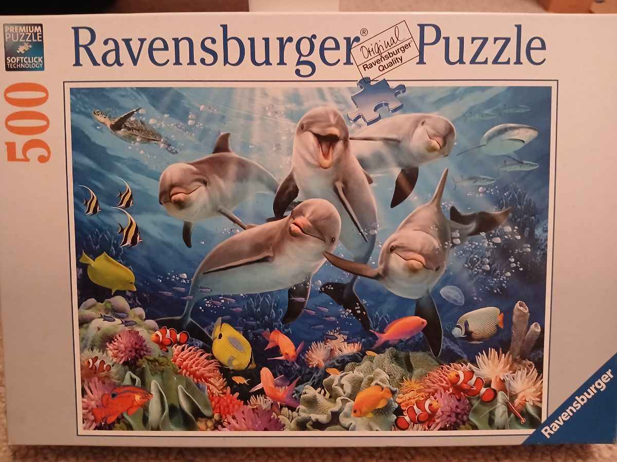 Puzzle: Delfine im Korallenriff von Ravensburger (500 Teile) - Wanderpuzzle #51