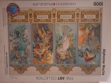 Puzzle: Mucha Jahreszeiten von sonstiger Hersteller (1000 Teile) - Wanderpuzzle #56