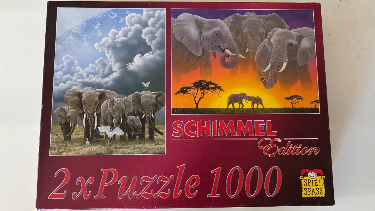 Puzzle: Elefanten von Schimmel (1000 Teile) - Wanderpuzzle #62