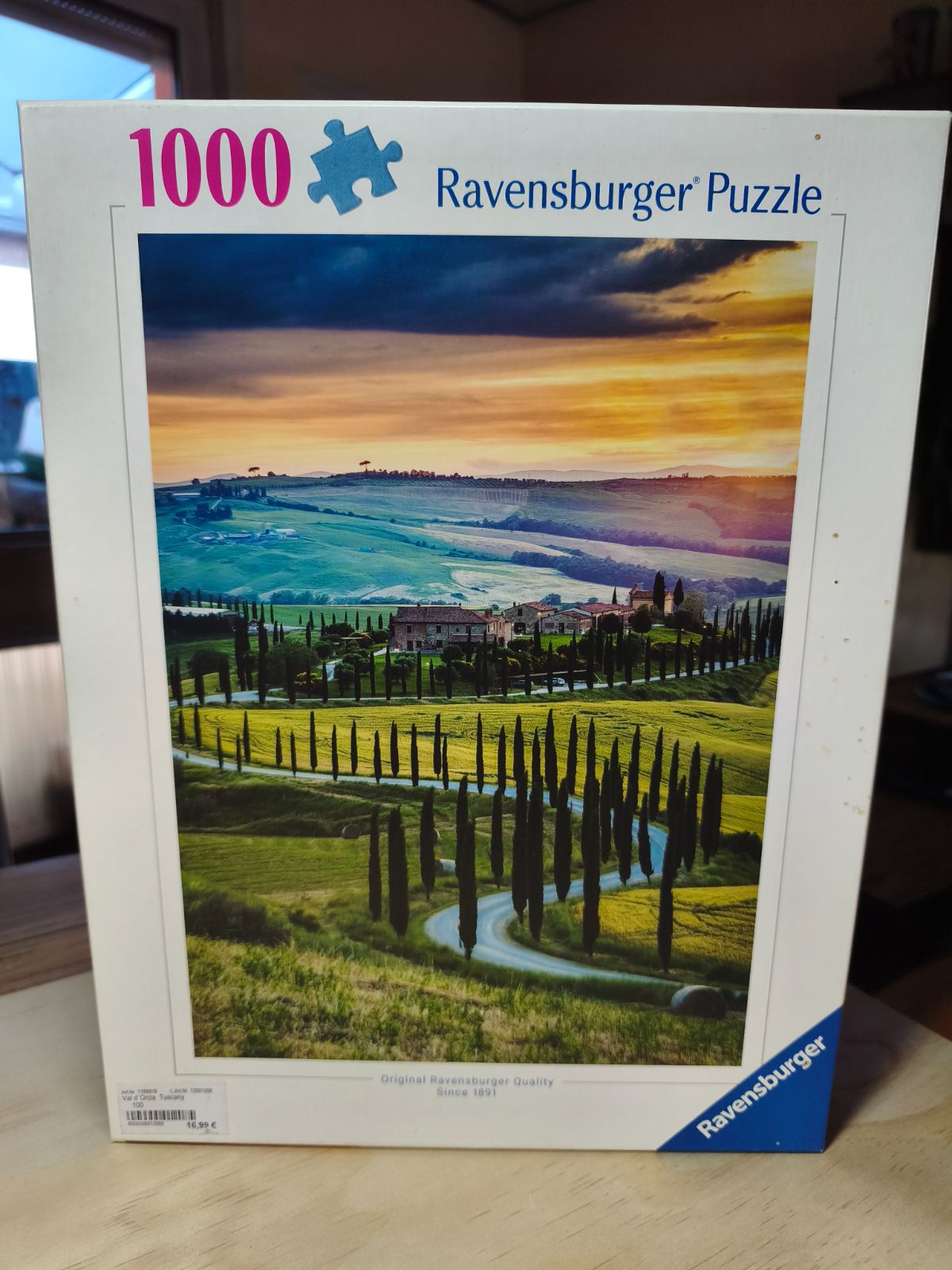 Puzzle: Orcia Valley Tuscany von Ravensburger (1000 Teile) - Wanderpuzzle