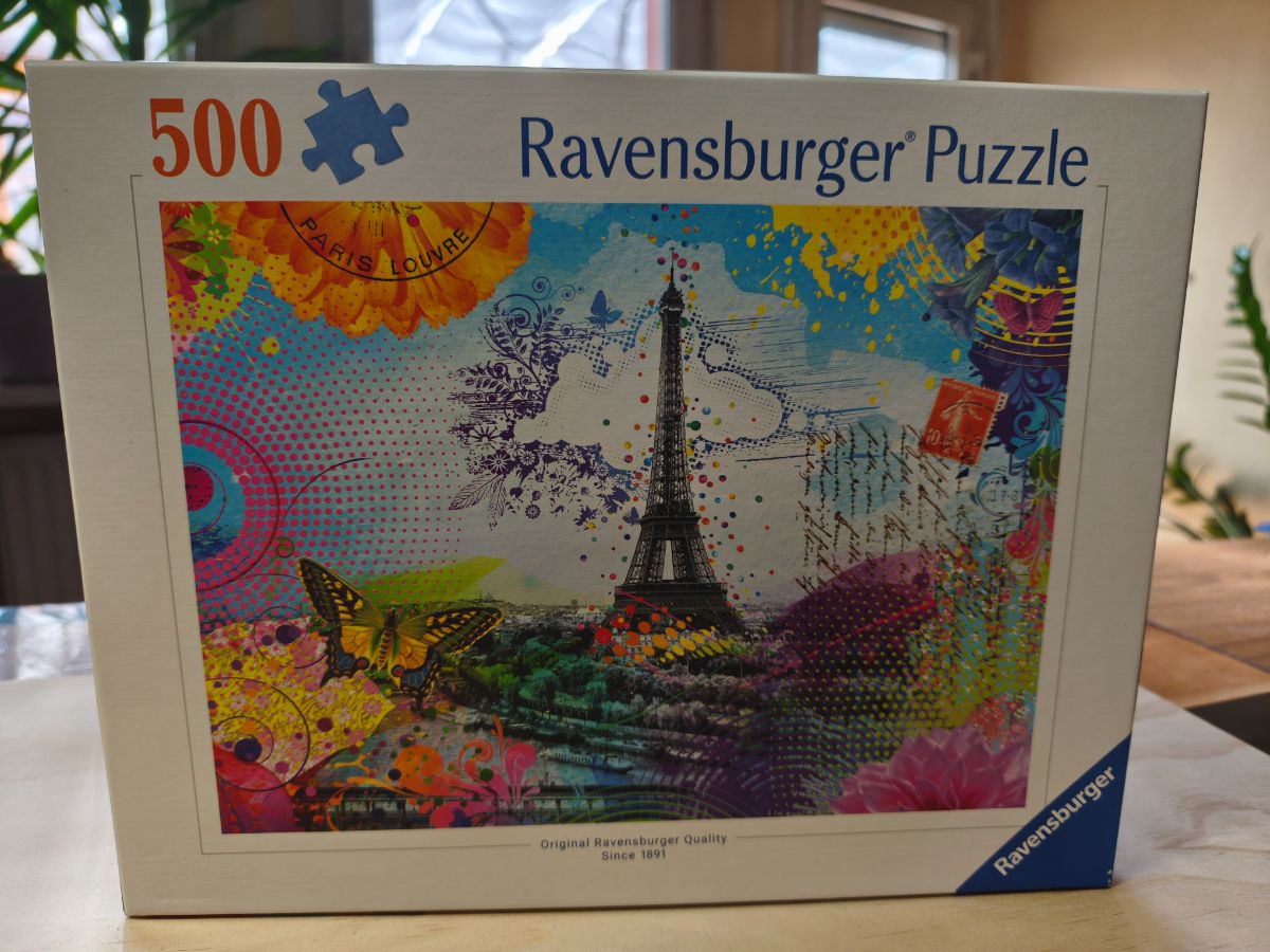 Puzzle: Postkarte aus Paris von Ravensburger (500 Teile) - Wanderpuzzle #72