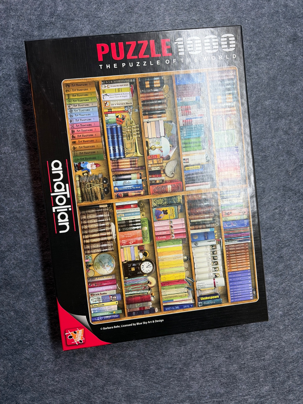 Puzzle: Bookshelves von Anatolian (1000 Teile) - Wanderpuzzle