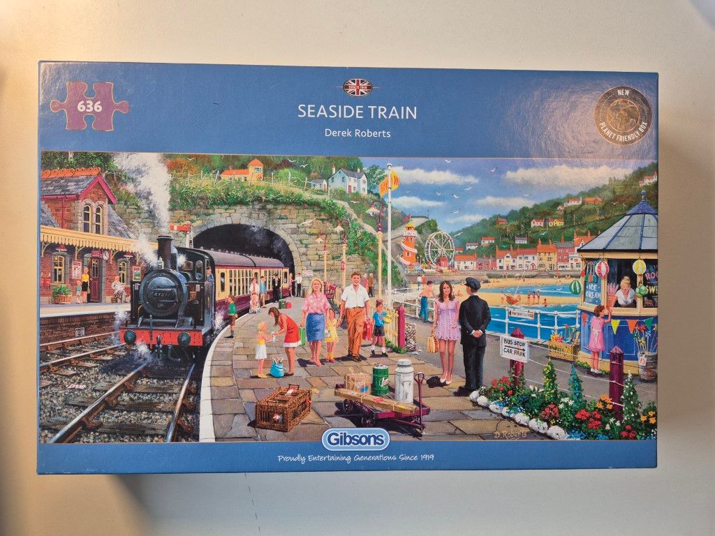 Puzzle: Seaside Train von Gibson (636 Teile) - Wanderpuzzle
