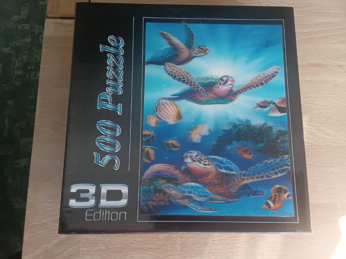 Puzzle: 3D Schildkröten im Licht 500 Teile von Spiel Spaß (500 Teile) - Wanderpuzzle