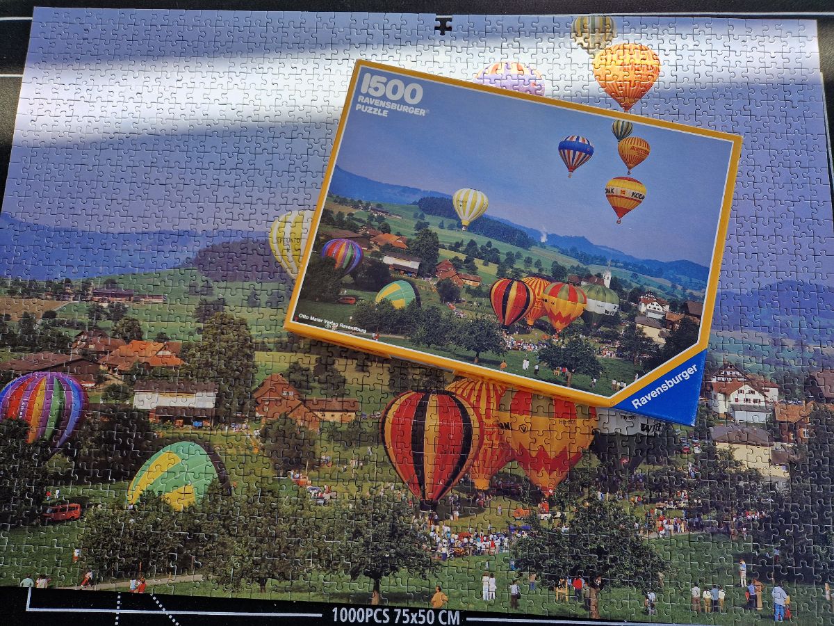 Puzzle: Heißluftballone von Ravensburger (1499 Teile) - Wanderpuzzle #128