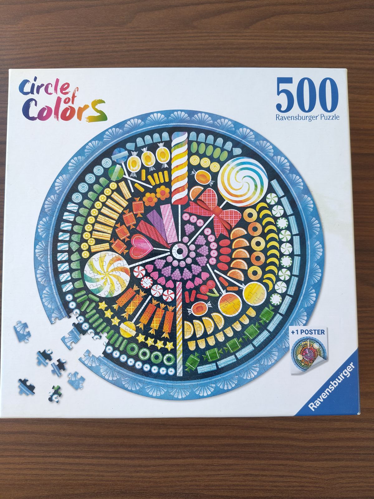 Puzzle: Circle of Colors Süßigkeiten von Ravensburger (500 Teile) - Wanderpuzzle #136