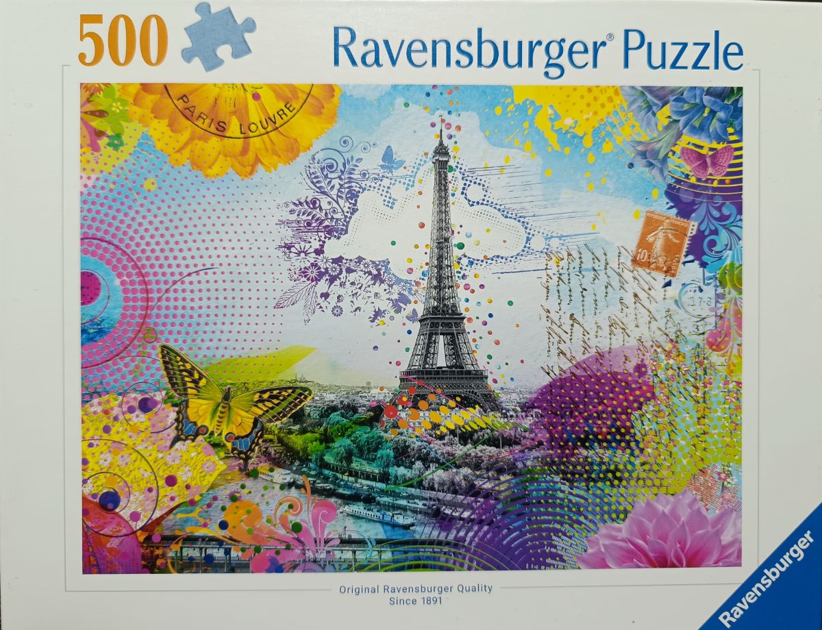 Puzzle: Postcard from Paris von Ravensburger (500 Teile) - Wanderpuzzle #138