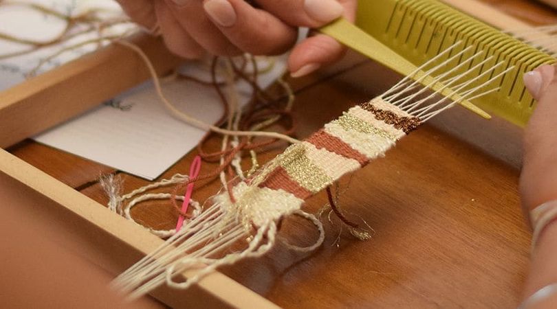 Atelier tissage de bracelet manchette à Montauban (82)