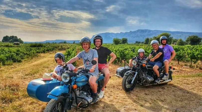 Wine-Tour en Side-Car des vignobles de Cassis à Bandol