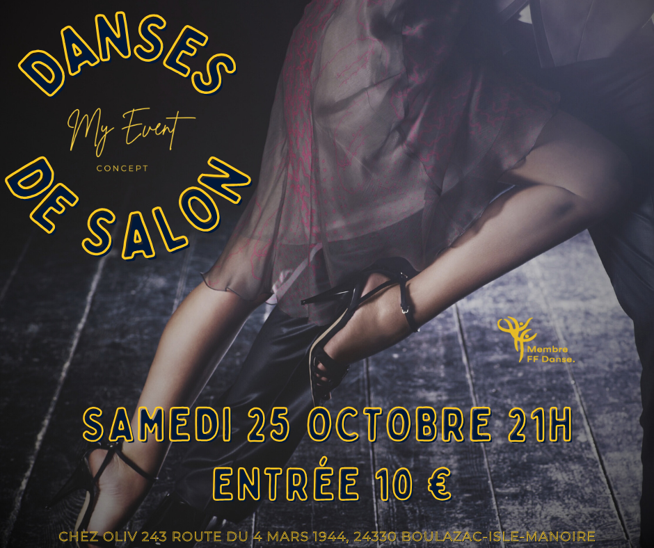 25/10 Soirée Danses de salon avec My Event Concept