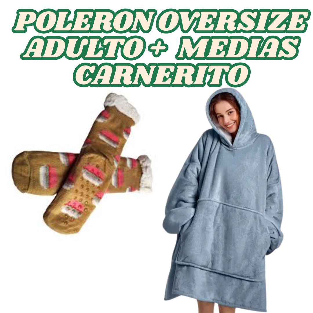 POLERON OVERSIZE CARNERITO + MEDIAS CARNERITO