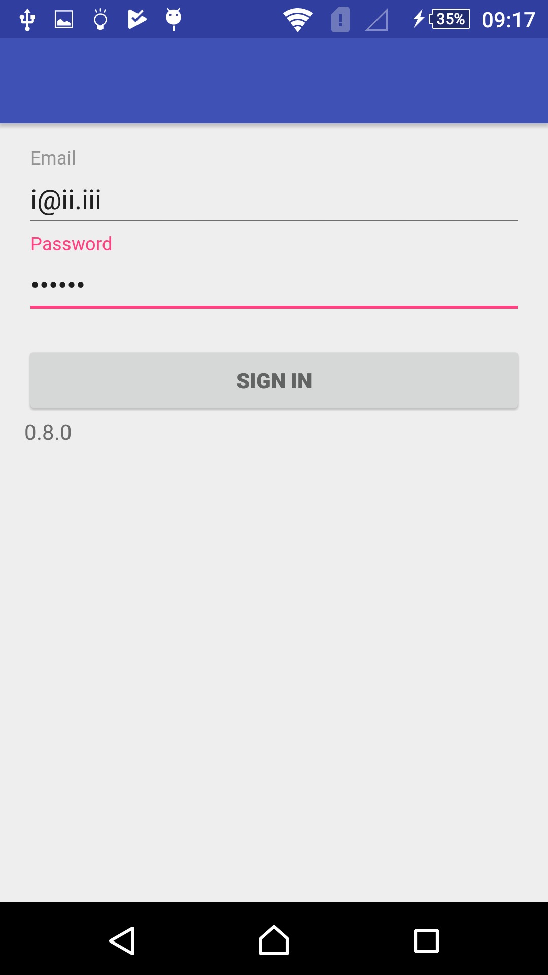 登入畫面-app截圖