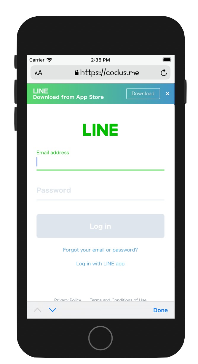 預覽-LINE登入畫面