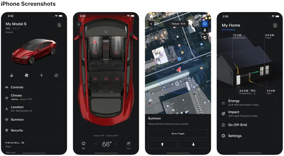 Tesla on the App Store