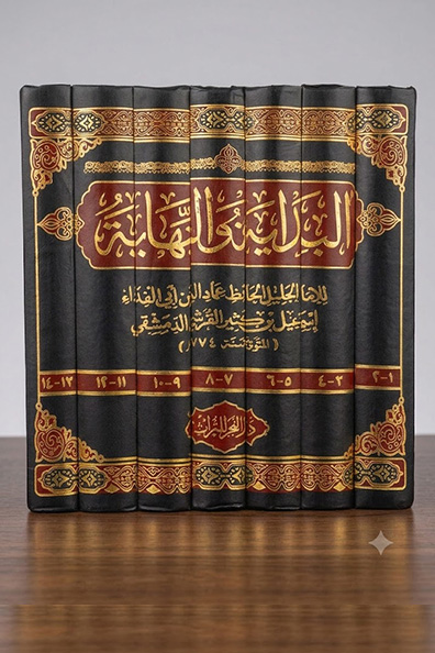 غلاف كتاب موسوعة البداية والنهاية للحافظ ابن كثير 7 مجلدات