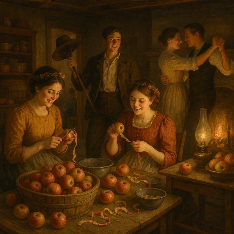 When the Village Gathered for Apple-Bees