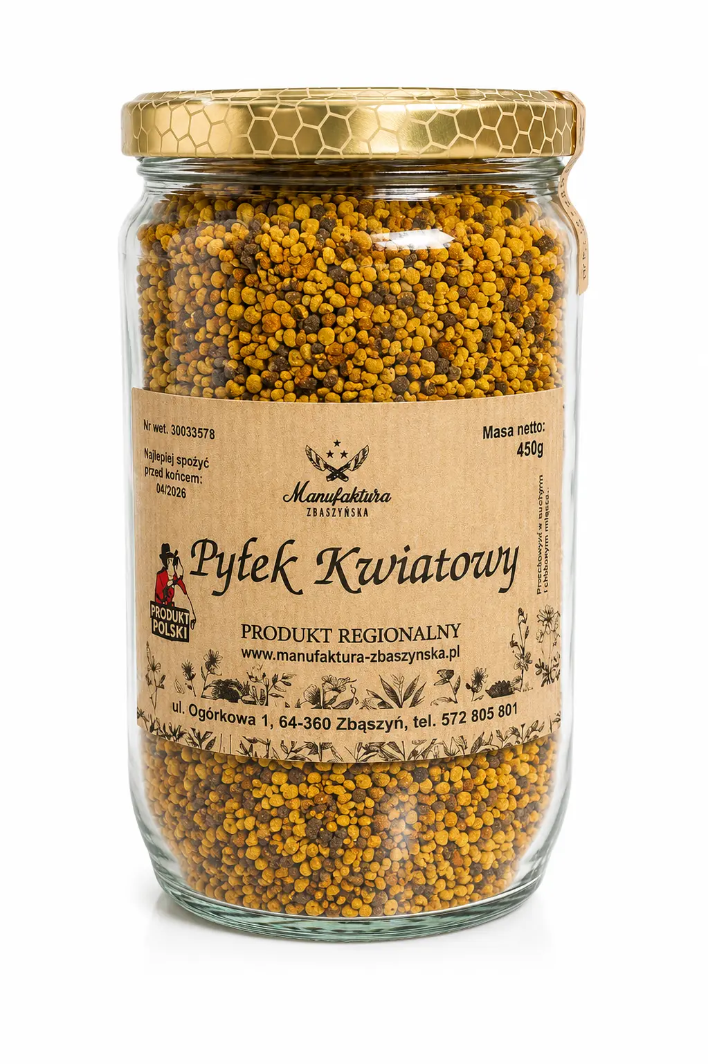 Pyłek kwiatowy pszczeli 450g Manufaktura-Zbąszyńska