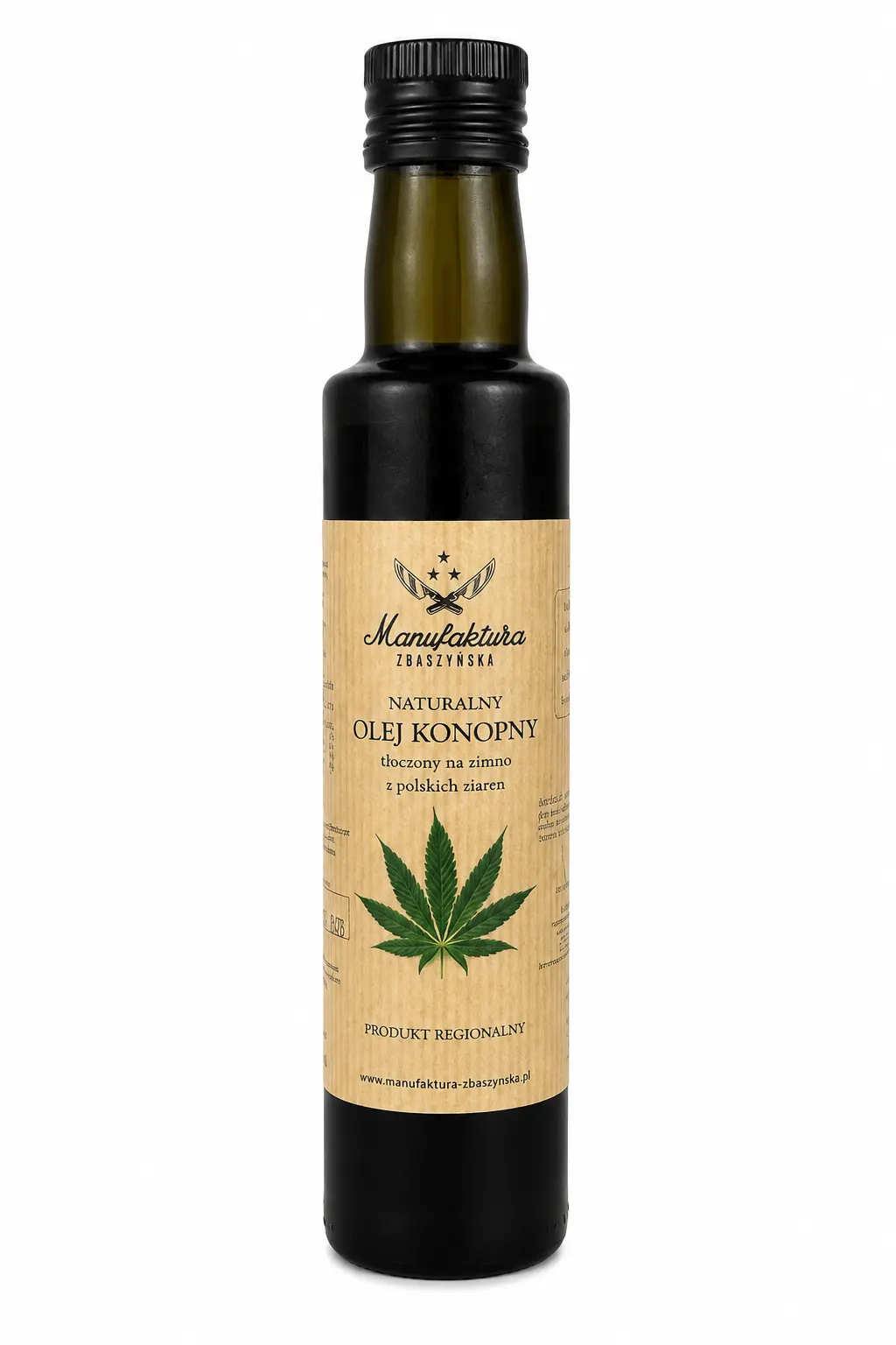 OLEJ KONOPNY Manufaktura-Zbąszyńska 250ml (Naturalny z polskich ziaren)