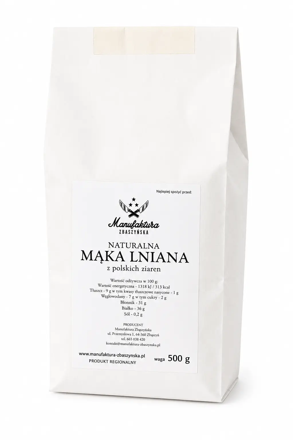 MĄKA LNIANA Manufaktura-Zbąszyńska 500 g