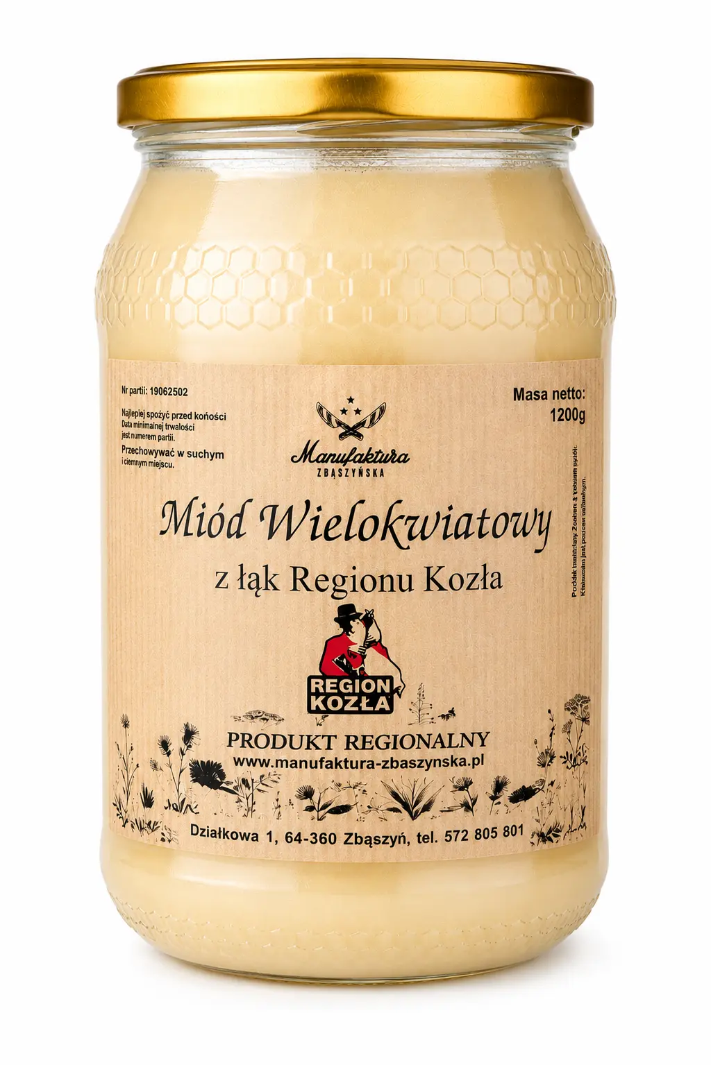 MIÓD WIELOKWIATOWY Manufaktura-Zbąszyńska 1200g