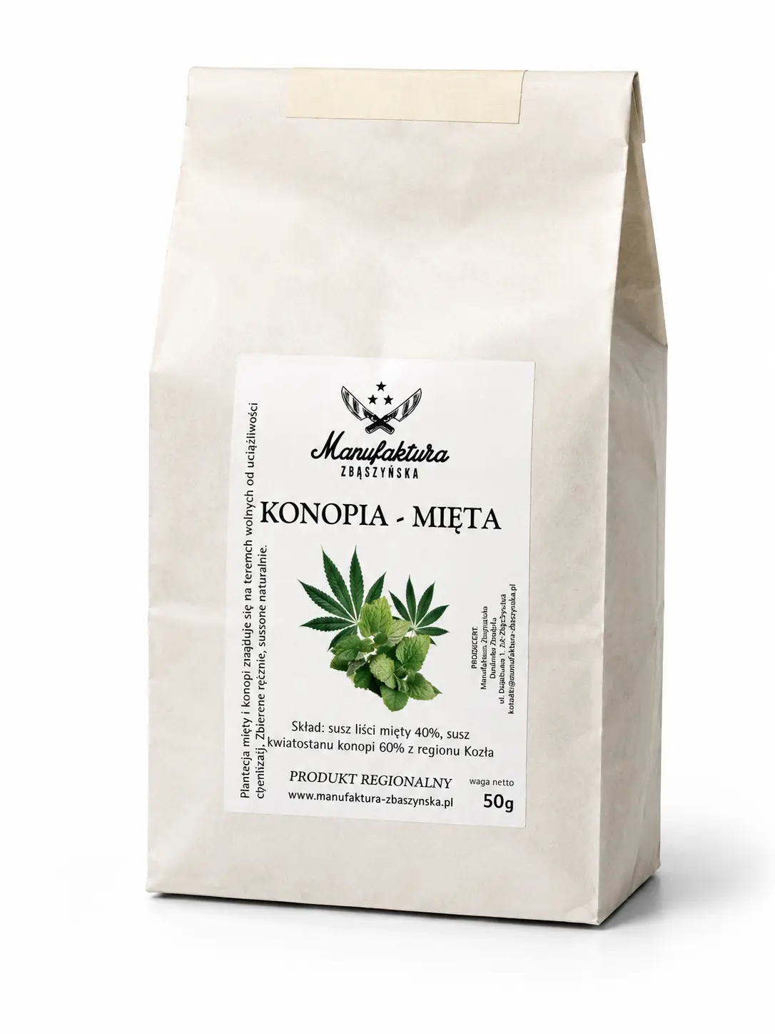 KONOPIA -MIĘTA Manufaktura-Zbąszyńska 50g