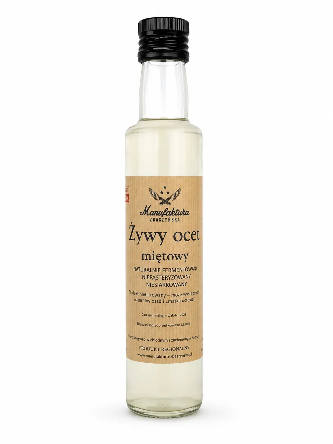 Żywy ocet miętowy Manufaktura-Zbąszyńska 250ml