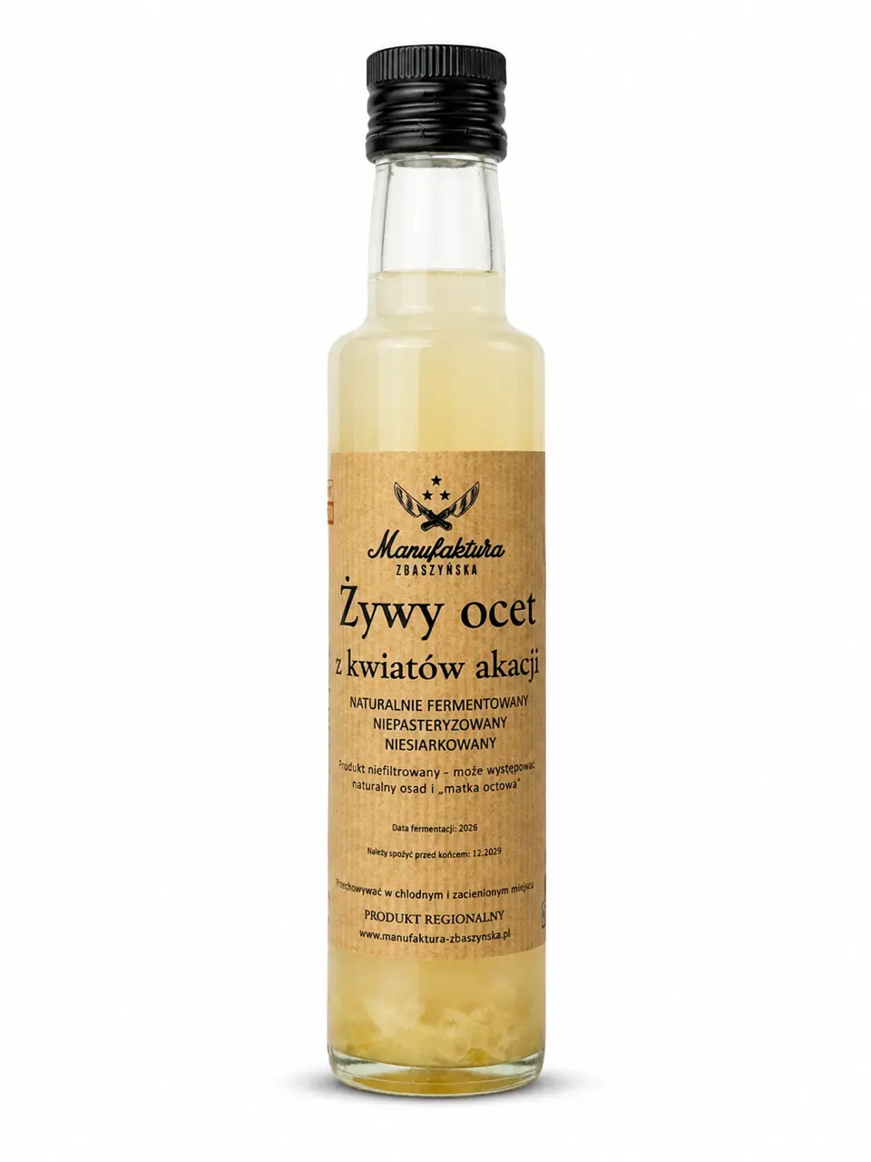 Żywy ocet z kwiatów akacji Manufaktura-Zbąszyńska 250ml
