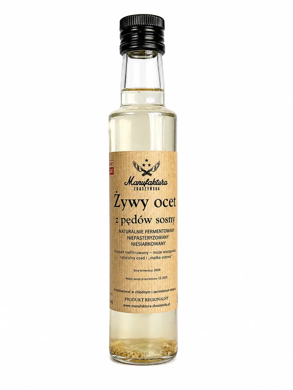 Żywy ocet z pędów sosny Manufaktura-Zbąszyńska 250ml